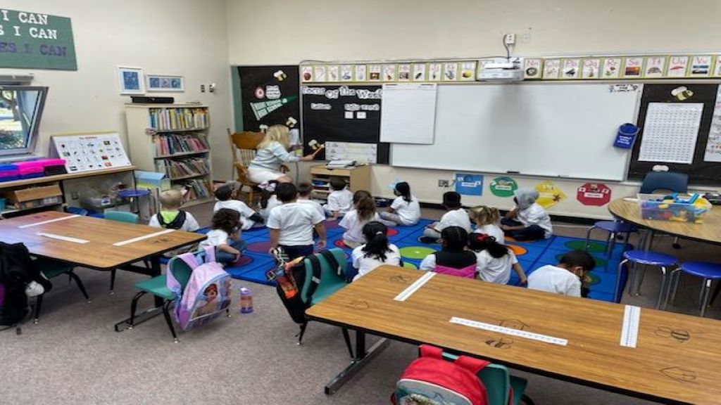 Students in classroom with teacher