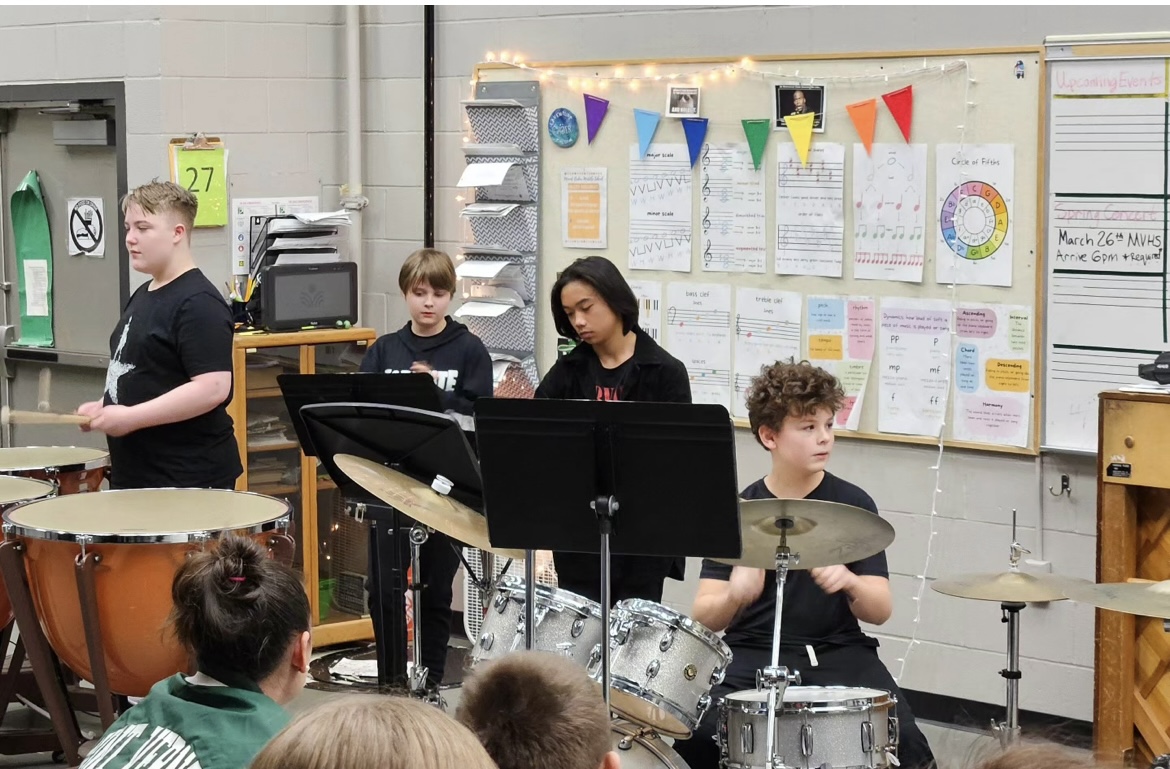 students at a musical event