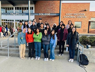 Students in front of the college