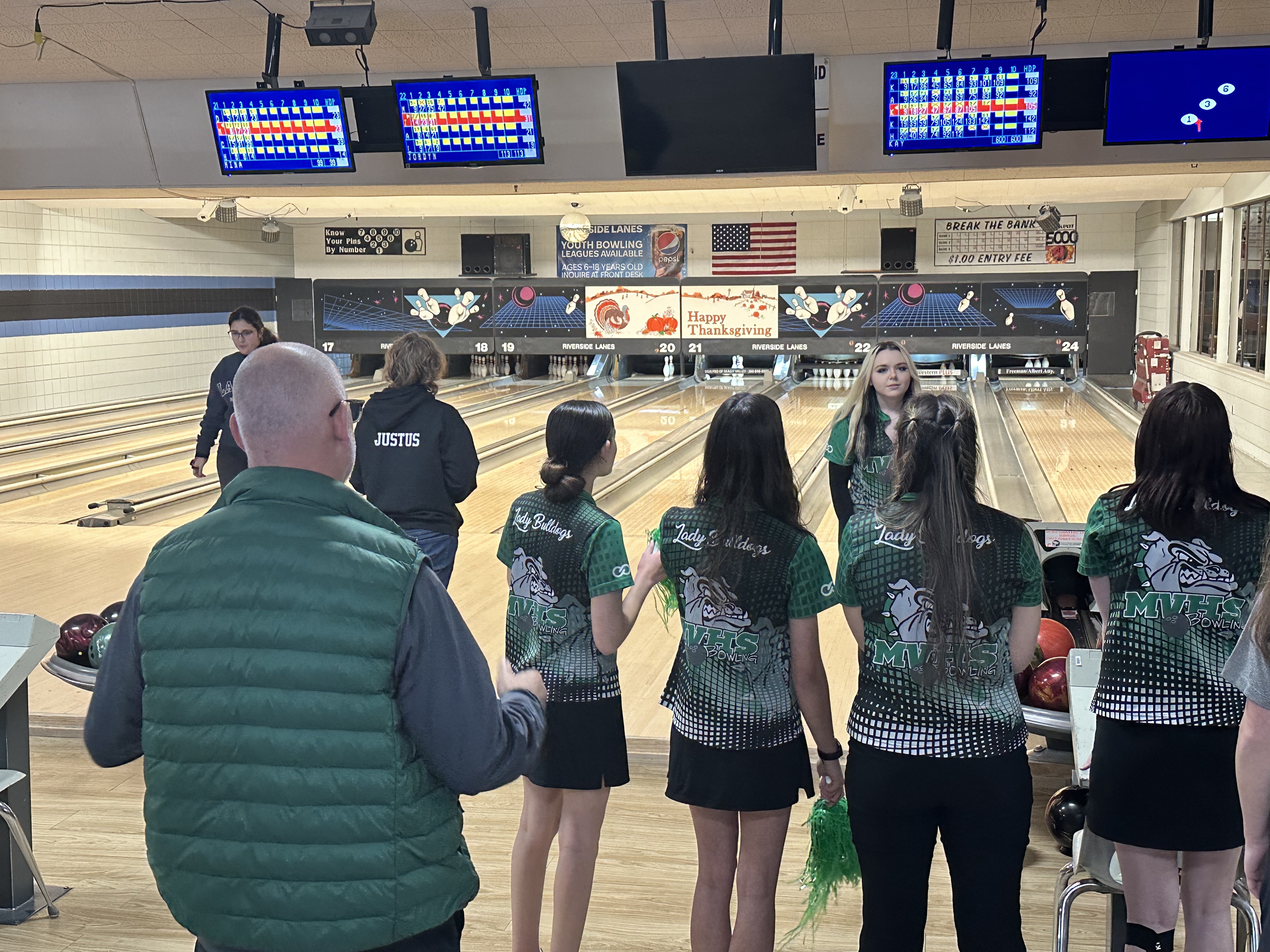 bowling students